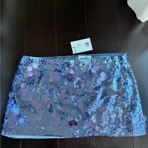 Guizio Blue Sequin Skirt